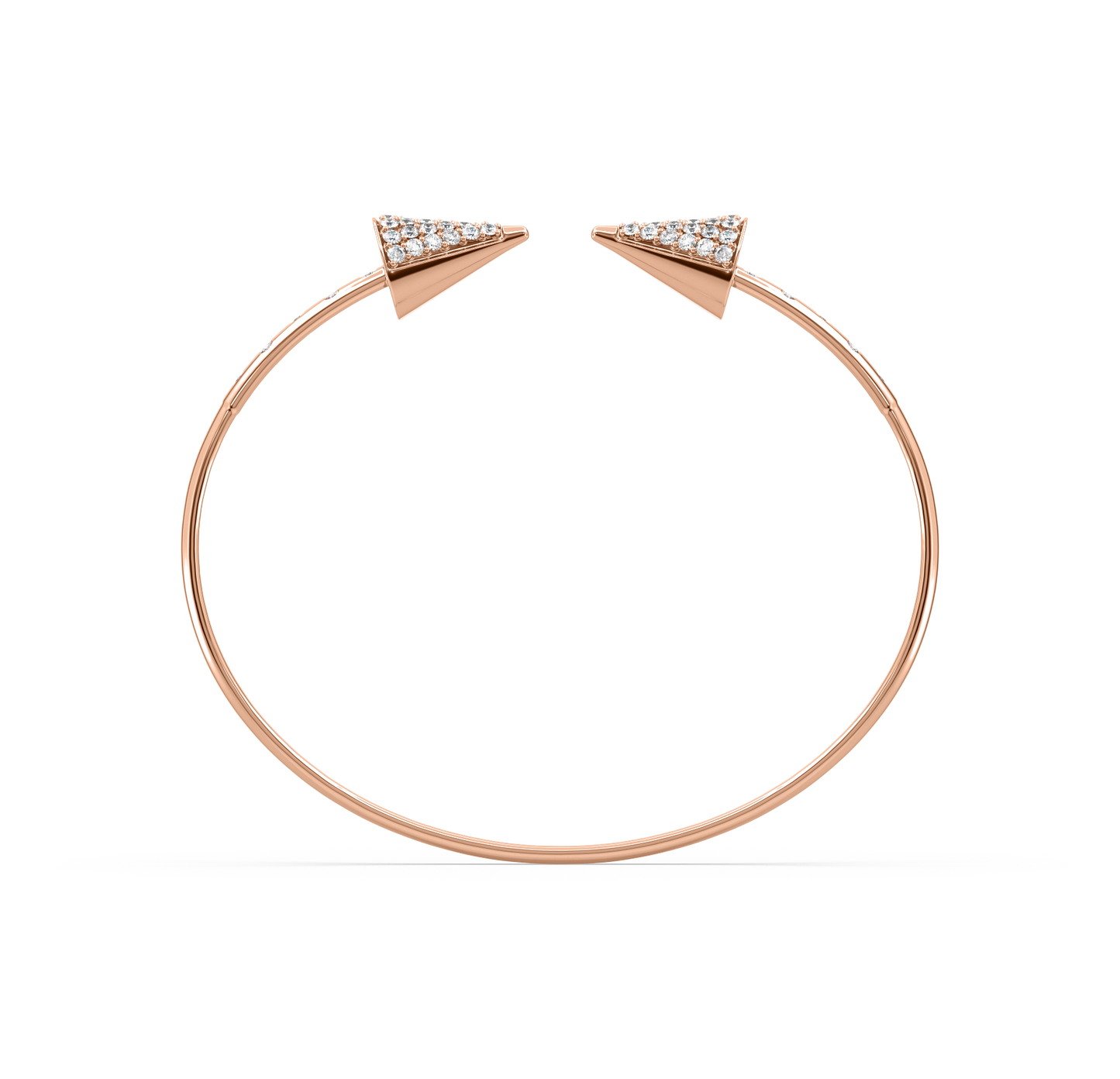 Stella Spike Diamond Open Bangle