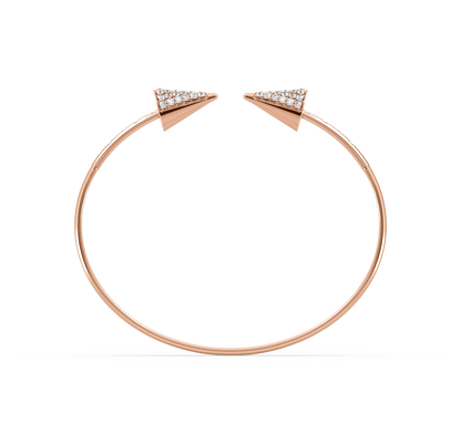 Stella Spike Diamond Open Bangle