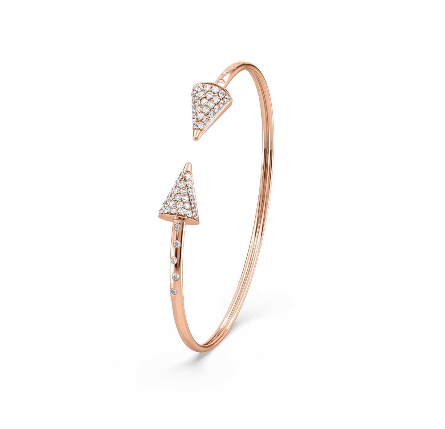 Stella Spike Diamond Open Bangle