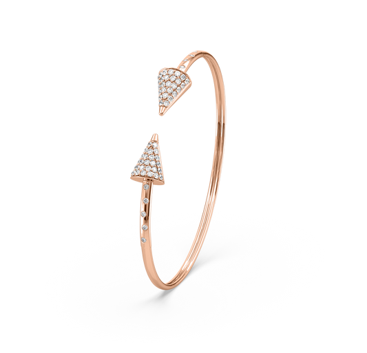 Stella Spike Diamond Open Bangle