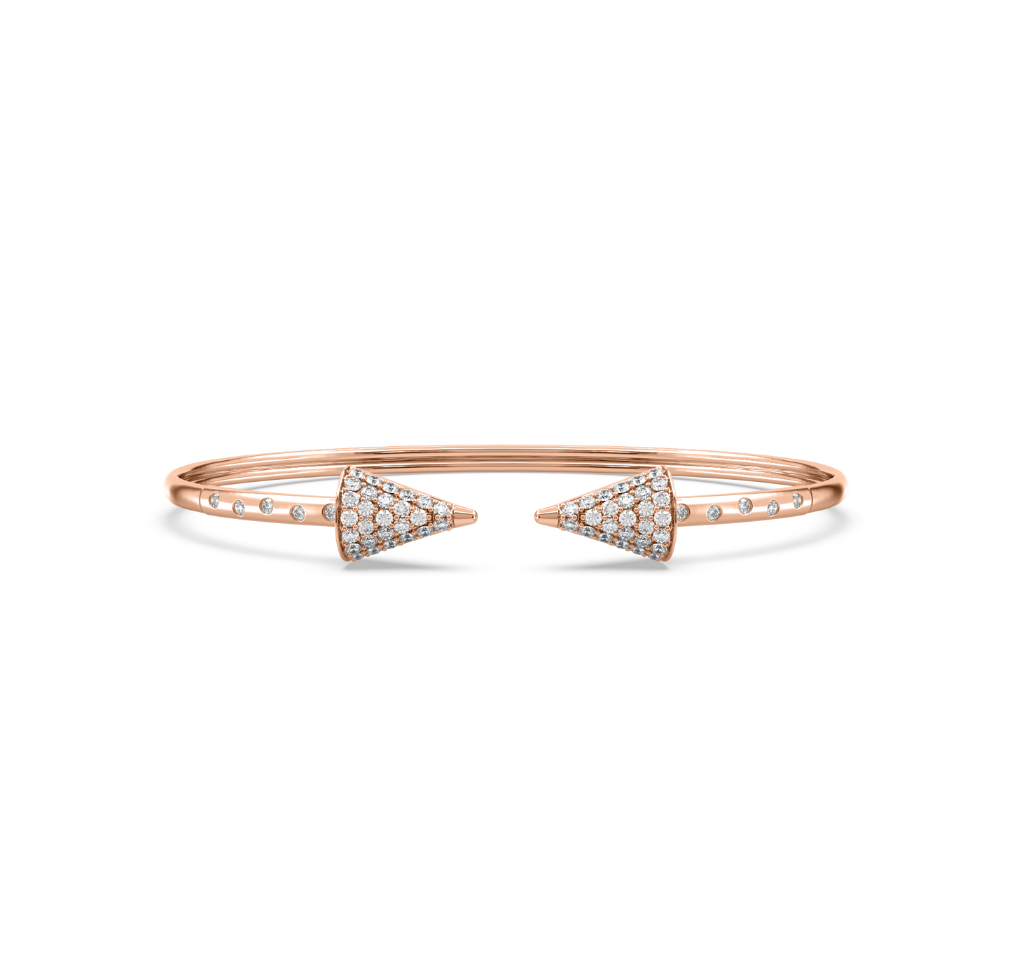 Stella Spike Diamond Open Bangle