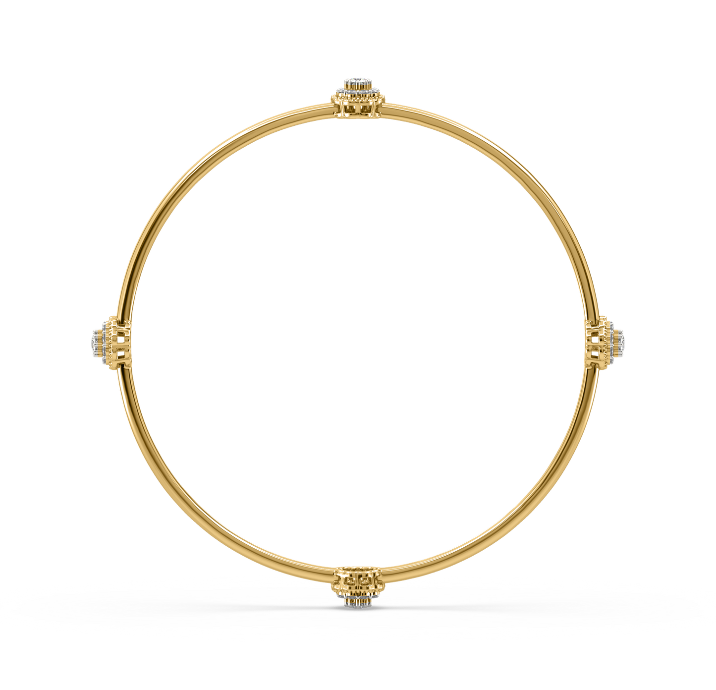 Alora Flower Diamond Bangle