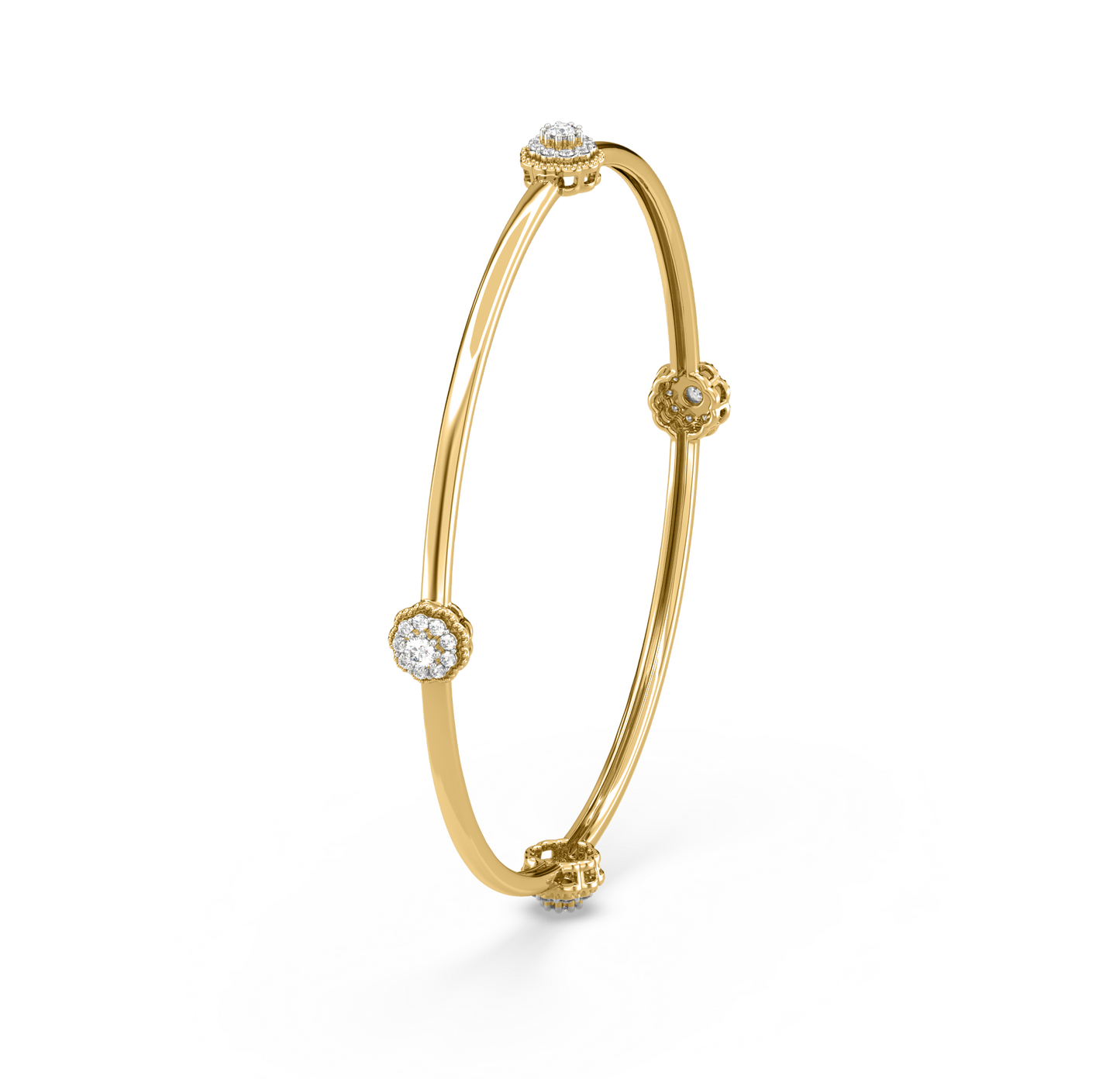 Alora Flower Diamond Bangle