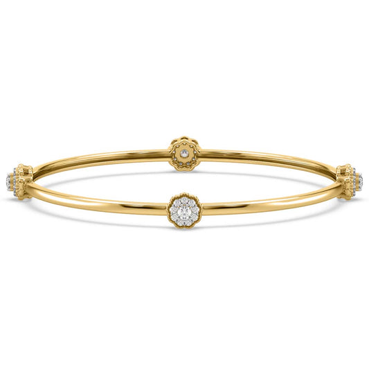 Alora Flower Diamond Bangle