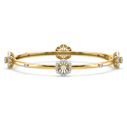 Leva Floral Diamond Bangle