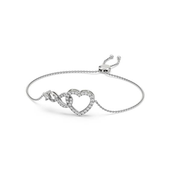 Buy Kissing Heart Diamond Bracelet Online  CaratLane