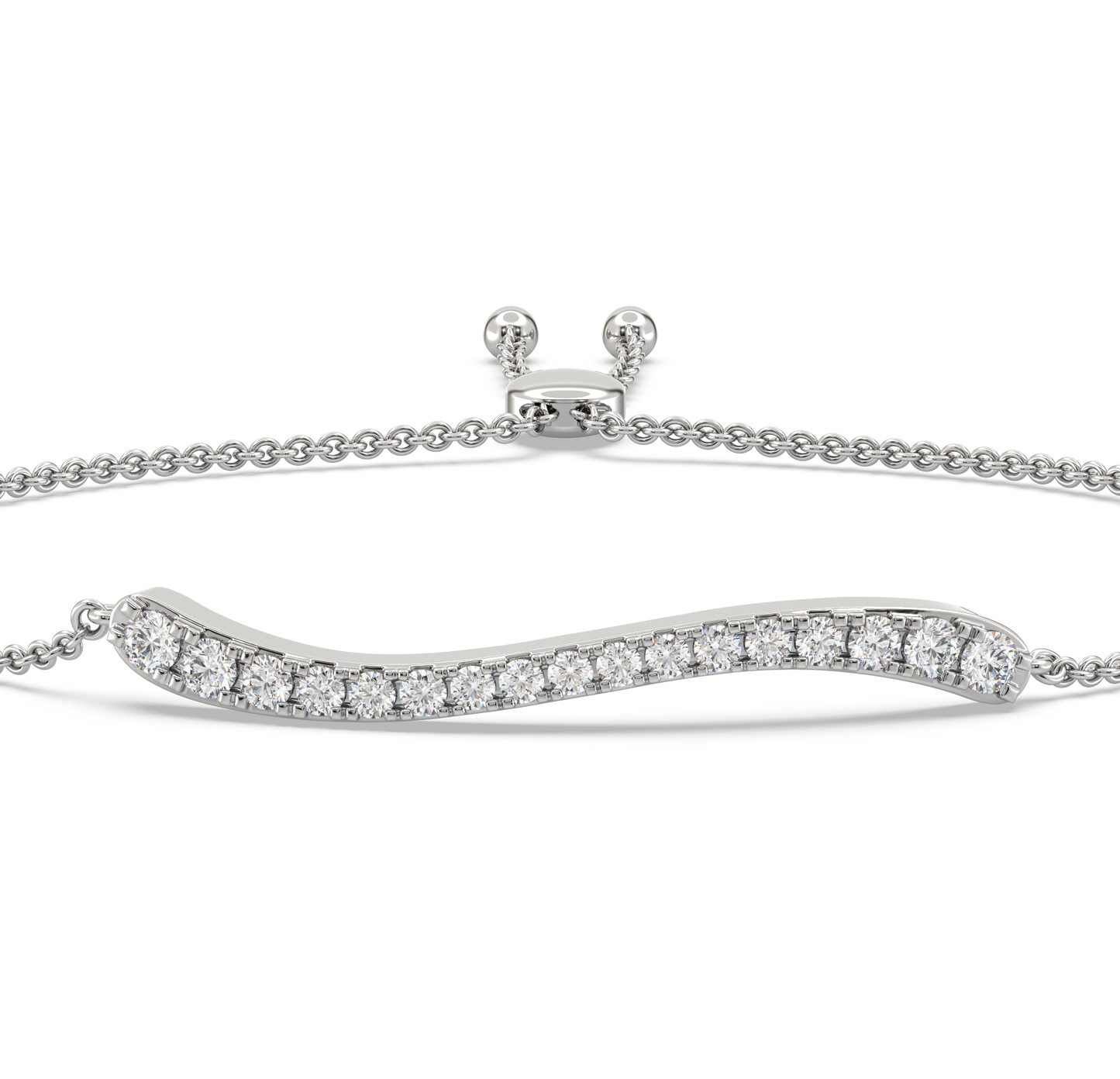 Ailee Wave Diamond Adjustable Bracelet