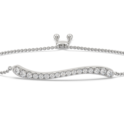 Ailee Wave Diamond Adjustable Bracelet