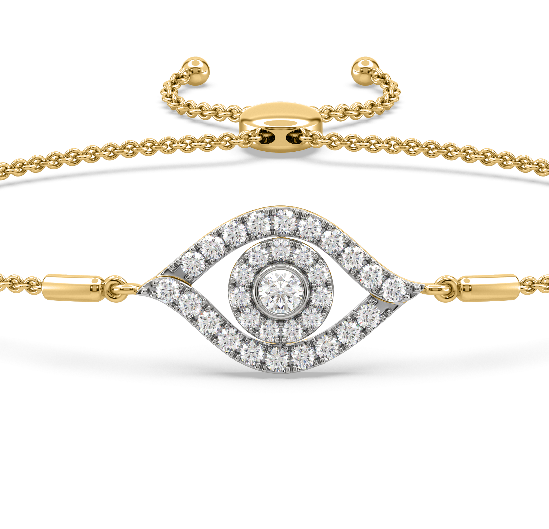 Suzie Evil Eye Diamond Adjustable Bracelet