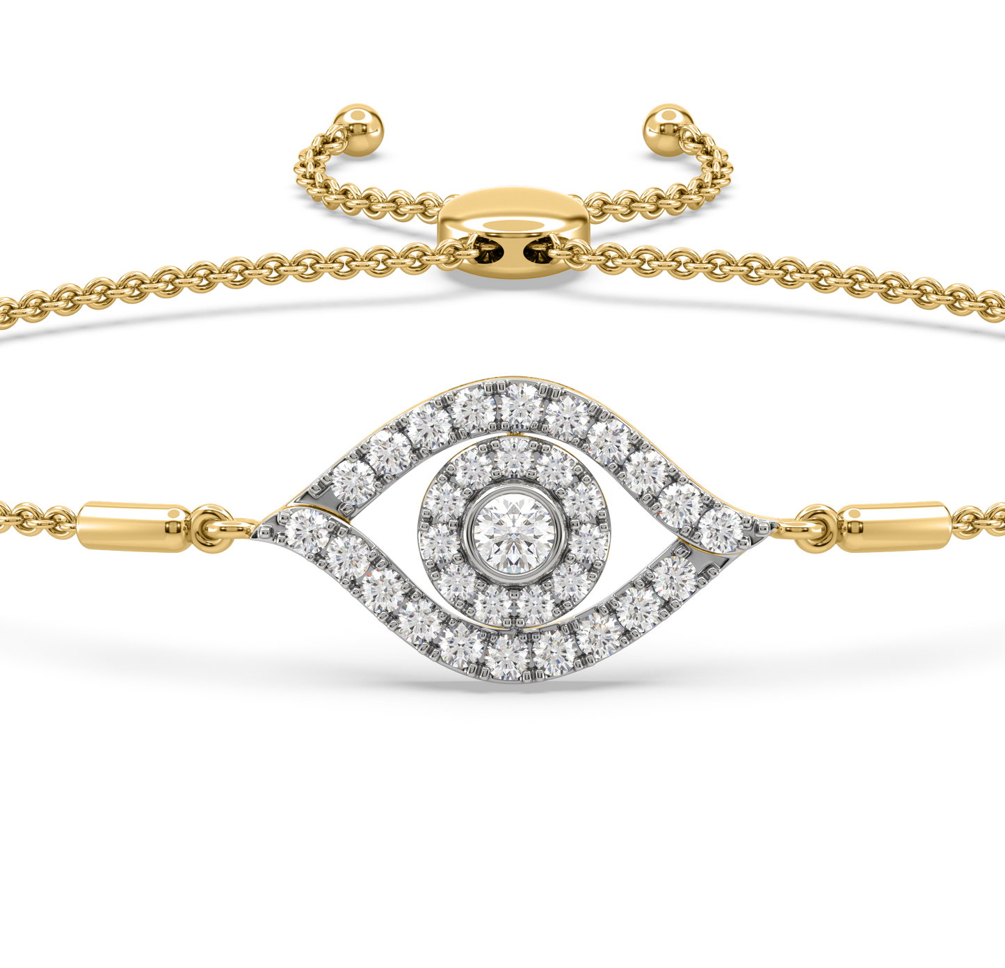 Suzie Evil Eye Diamond Adjustable Bracelet