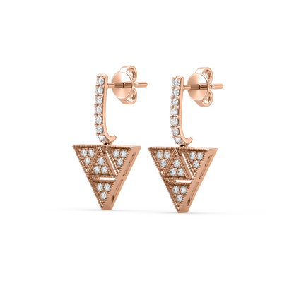 Aisha Pyramid Diamond Earrings