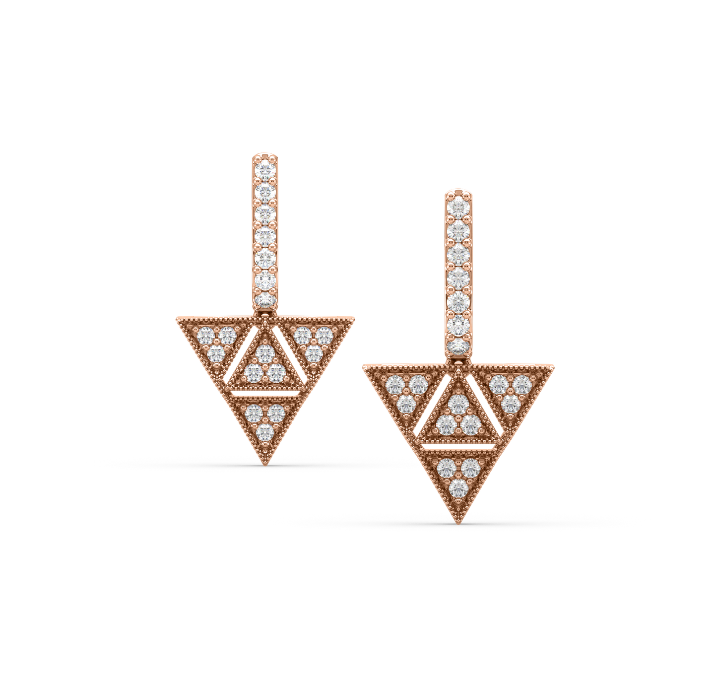 Aisha Pyramid Diamond Earrings