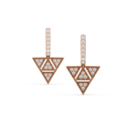 Aisha Pyramid Diamond Earrings