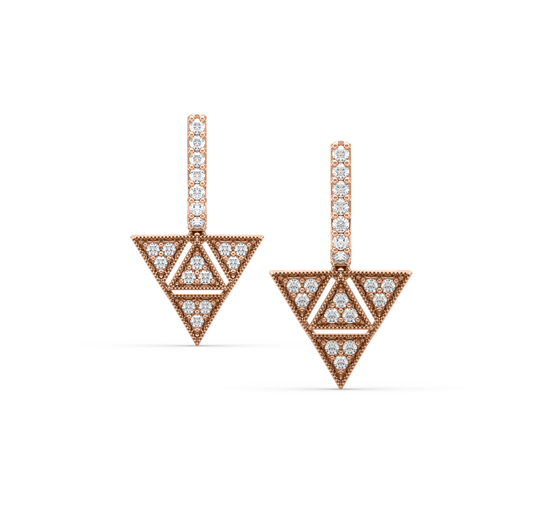 Aisha Pyramid Diamond Earrings
