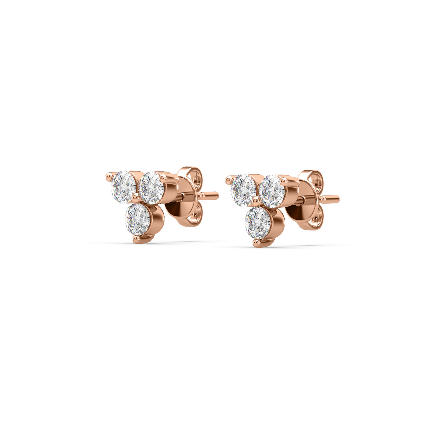 Clarisse 3 Diamond Stud Earrings