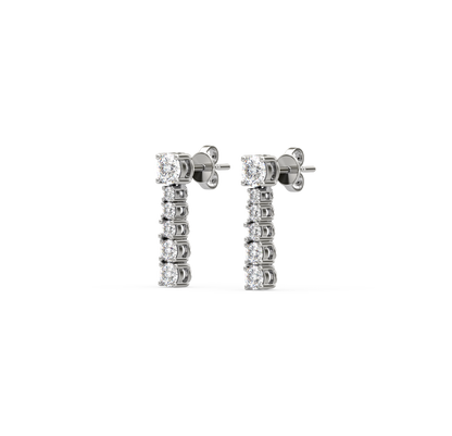 Catalina Linear Diamond Drop Earrings