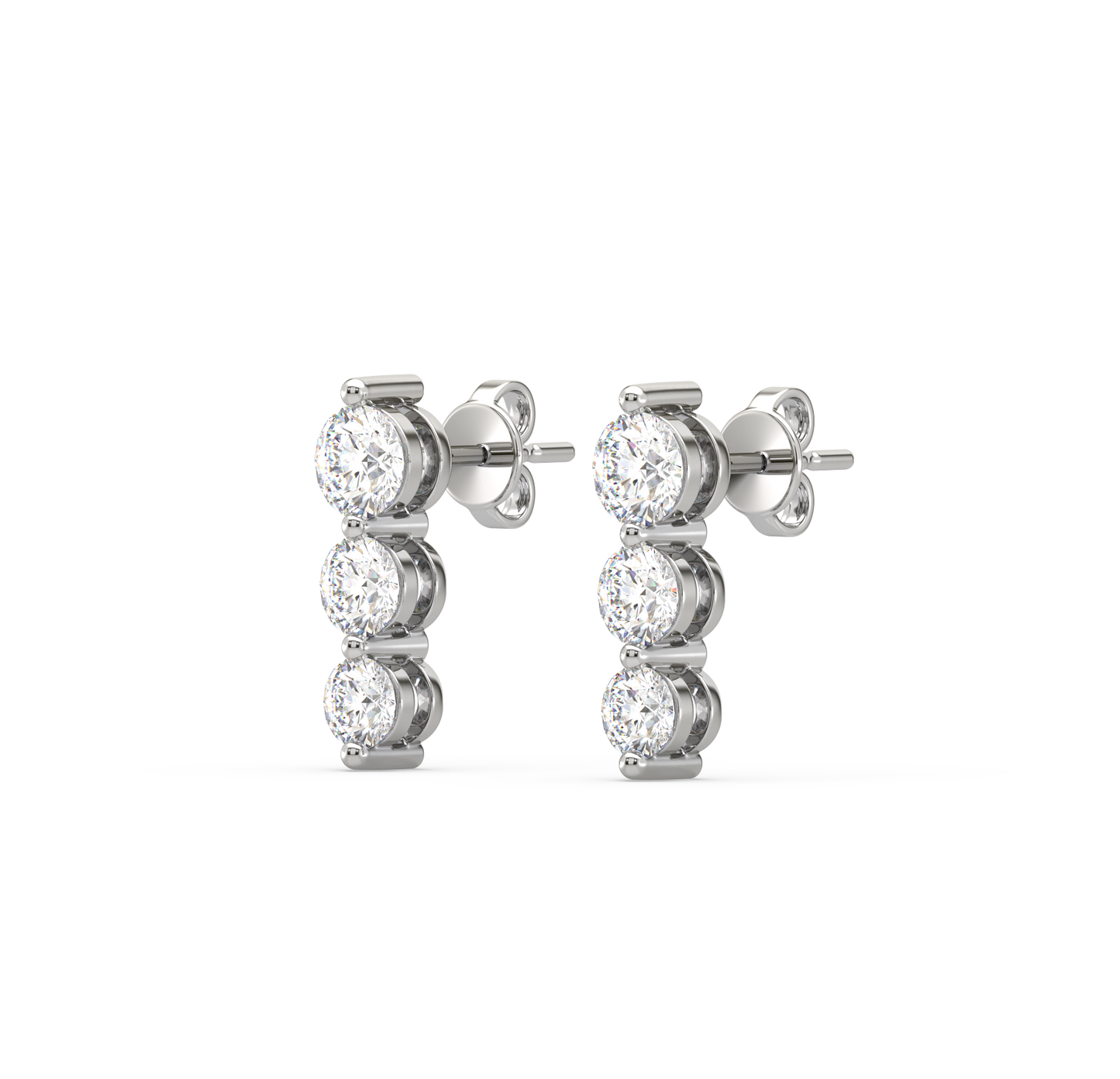 Colette 3 Diamond Stud Earrings