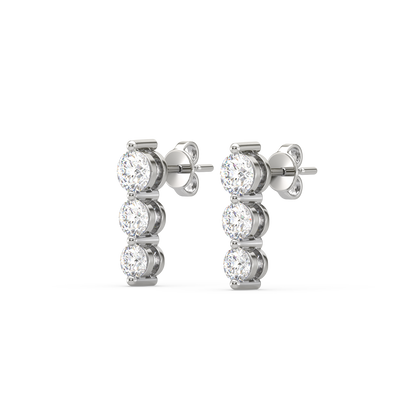 Colette 3 Diamond Stud Earrings