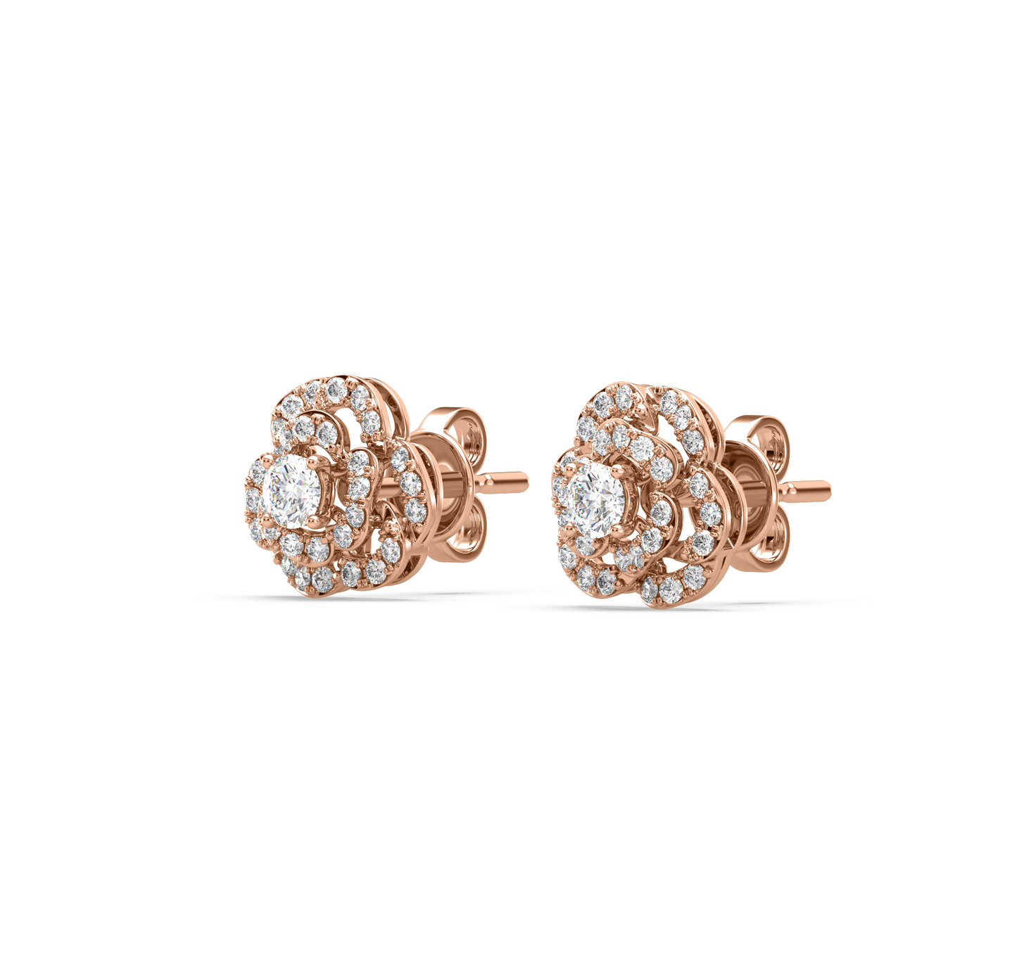 Joyce Floral Diamond Studs