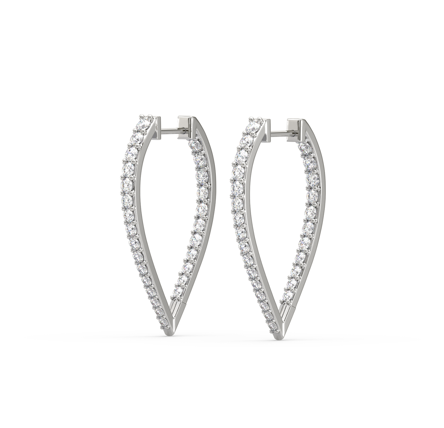 Naomi Dewdrop Diamond Hoops