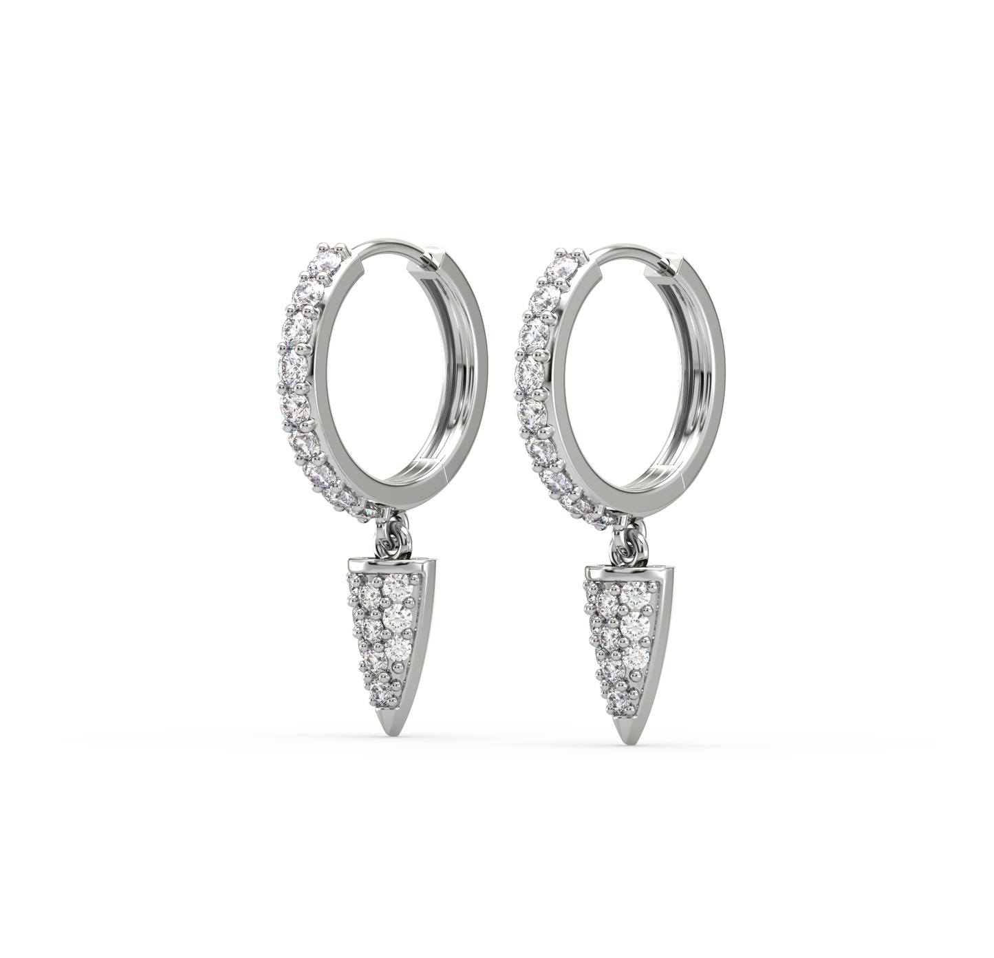 Sabrina Spike Diamond Huggie Earrings