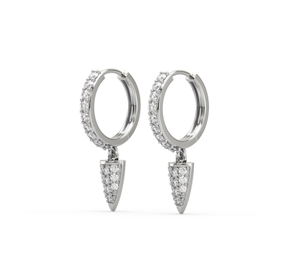 Sabrina Spike Diamond Huggie Earrings