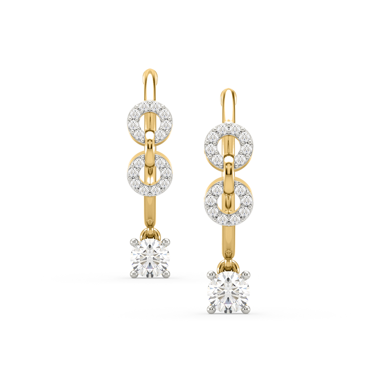 Buy quality Every Day Wear Diamond Hoops Earring in 18k Rose Gold in Pune