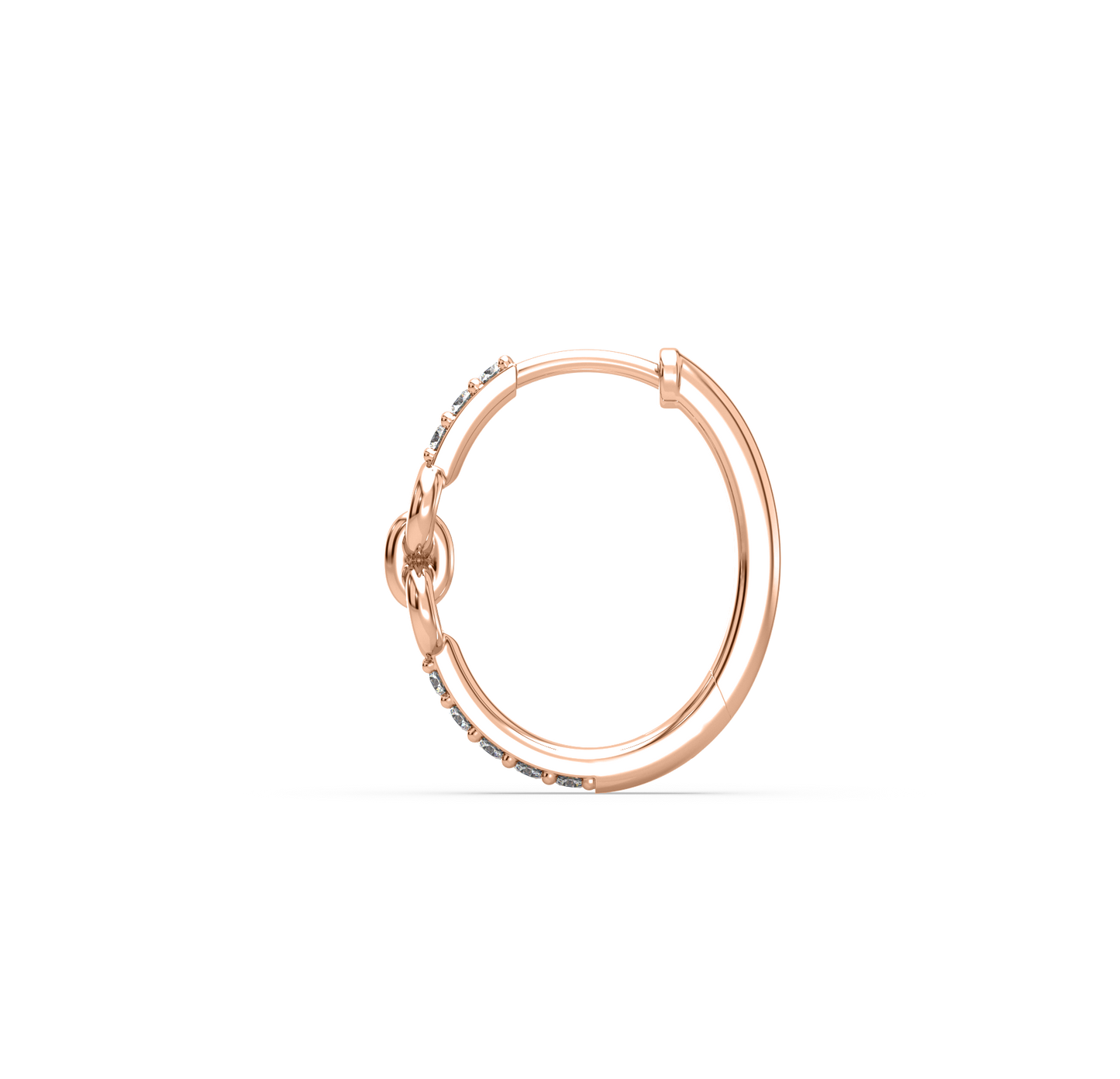 Polly Knot Diamond Hoops