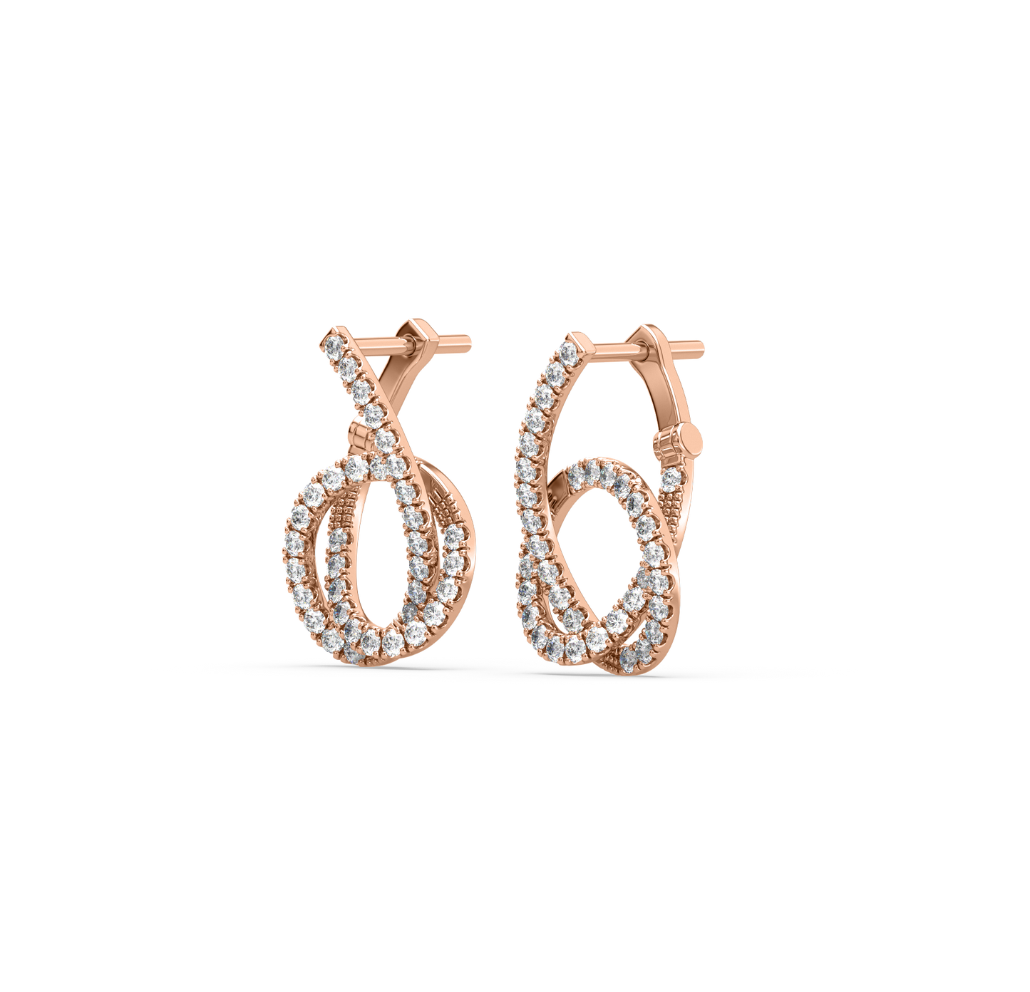 Sheila Intertwined Diamond Hoop Earrings