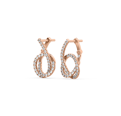 Sheila Intertwined Diamond Hoop Earrings