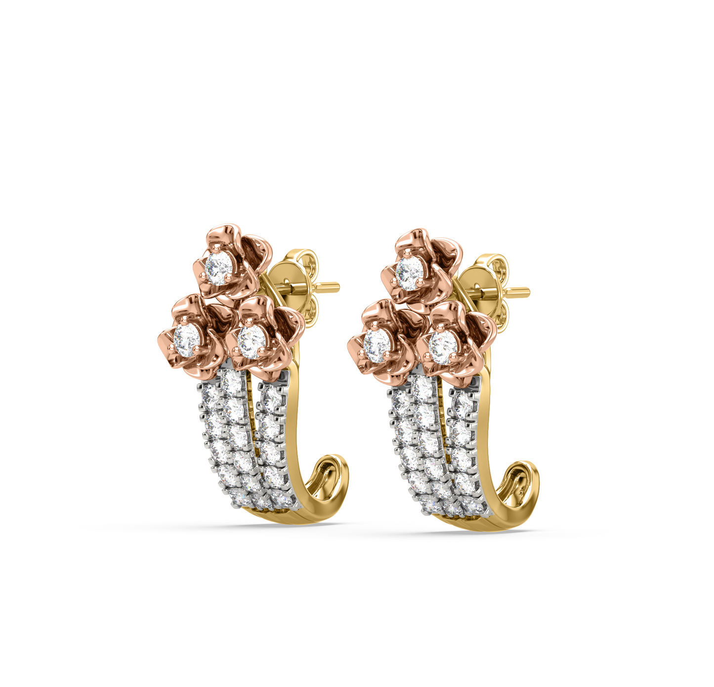 Eileen Flower Diamond Earrings