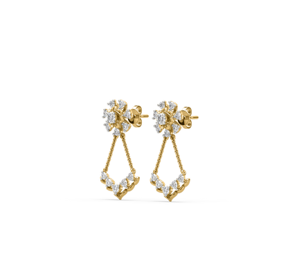 Kyla Dangling Flower Earrings