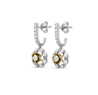 Estelle Flower Diamond Danglers