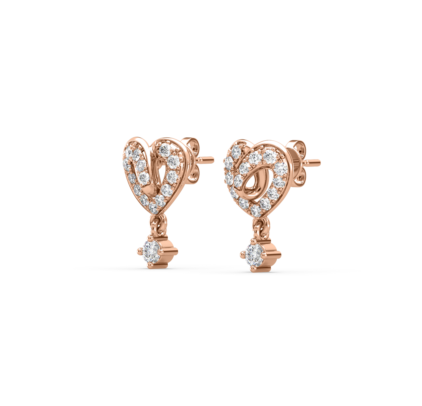 Deborah Heart Diamond Earrings