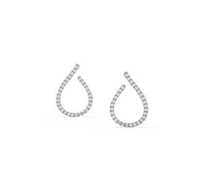 Kate Open Hoop Diamond Earrings