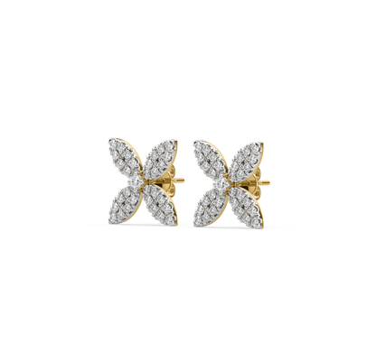 Leslie Flower Diamond Earrings