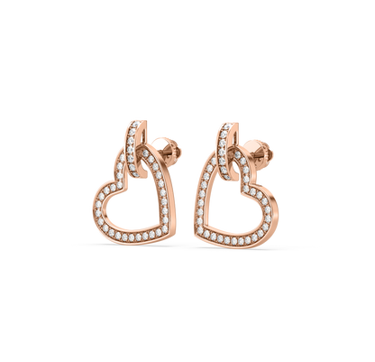 Denise Heart Diamond Earrings