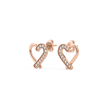 Demi Heart Diamond Earrings