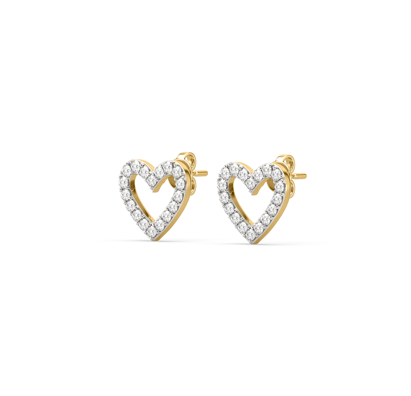 Daria Heart Diamond Earrings