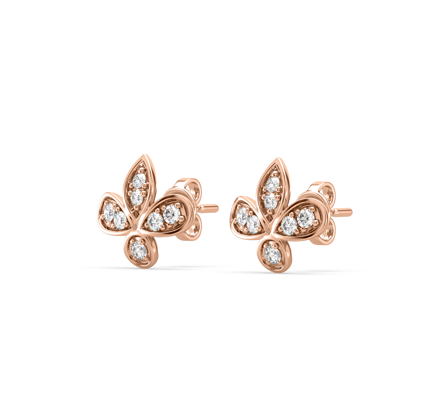 Leona Leaf Diamond Earrings