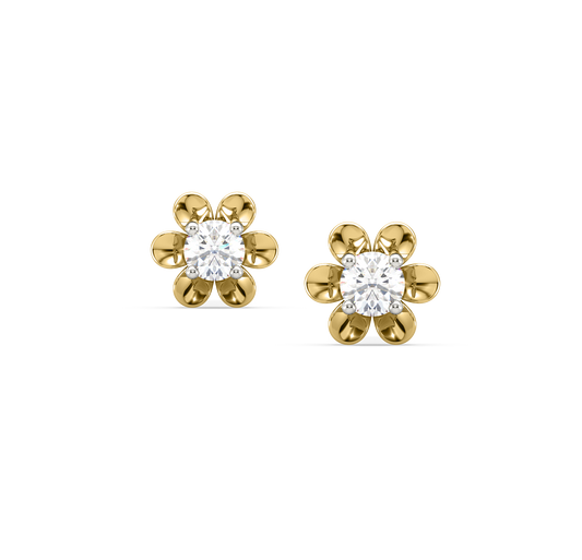 Angelic Flower Kids Diamond Earrings