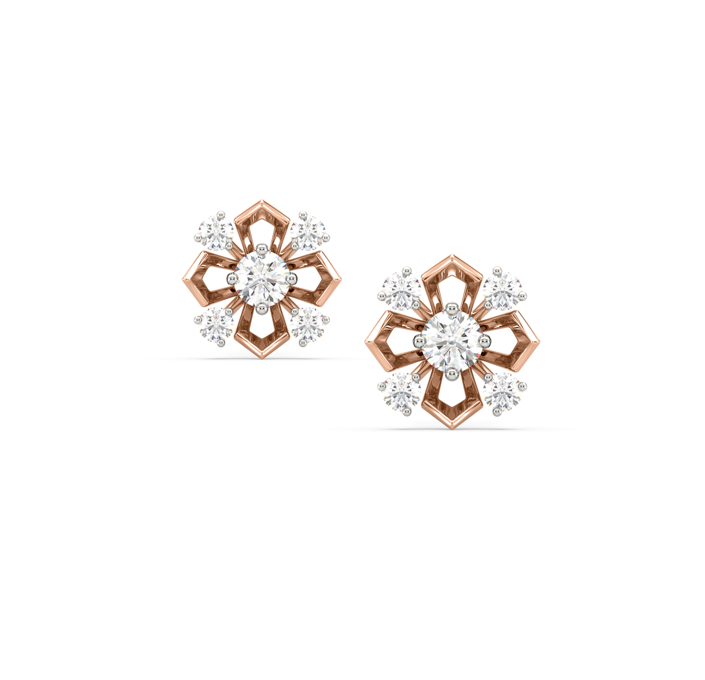 Yania Flower Diamond Earrings