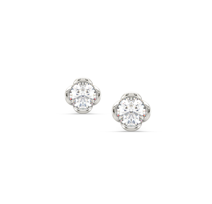 Demia Flower Solitaire Studs