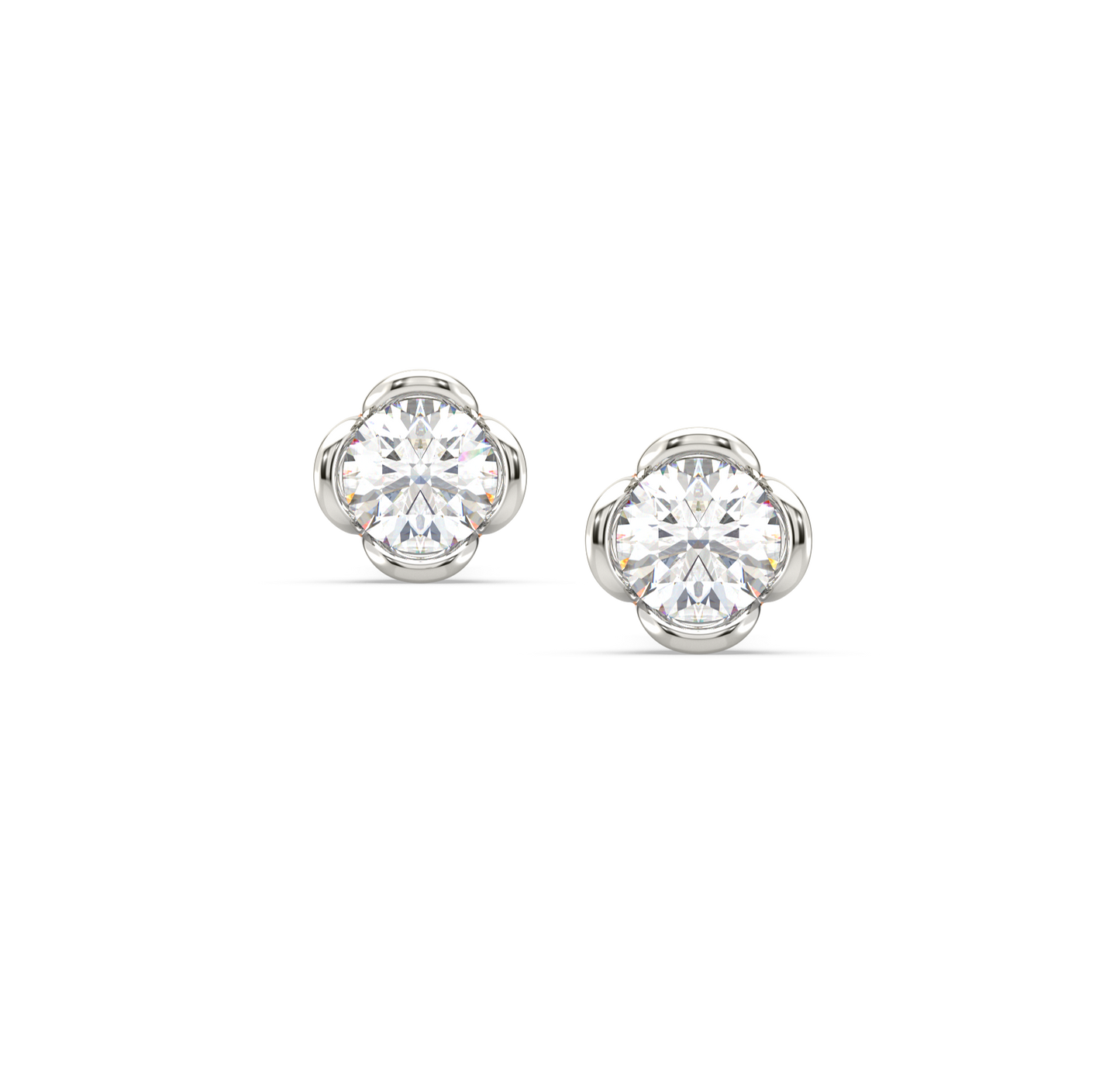 Hallie Flower Diamond Studs