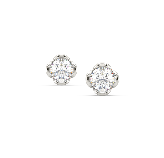 Hallie Flower Diamond Studs