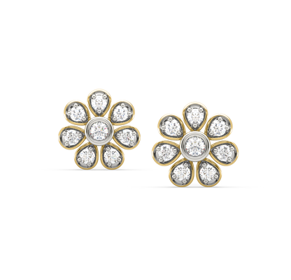 Sierra Flower Diamond Earrings