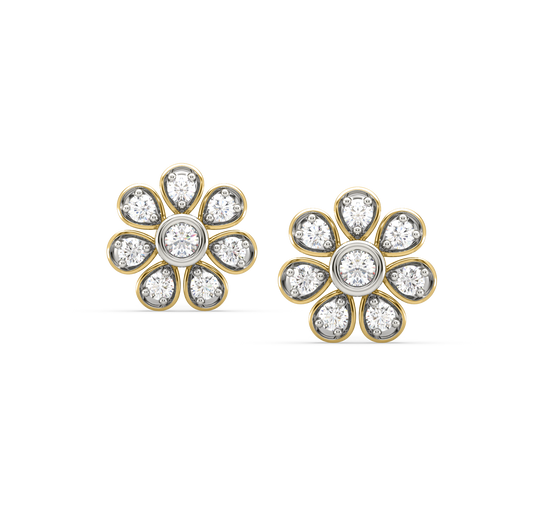 Sierra Flower Diamond Earrings