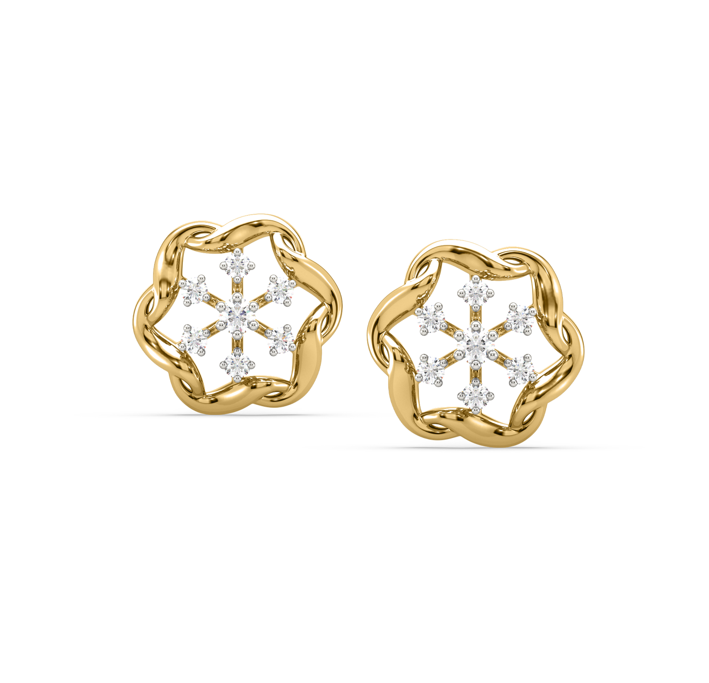 Calypso Diamond Stud Earrings