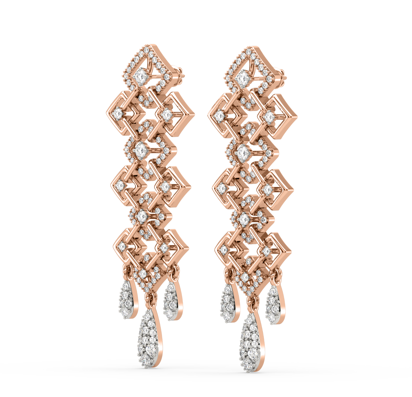 Skylar Diamond Dangling Earrings