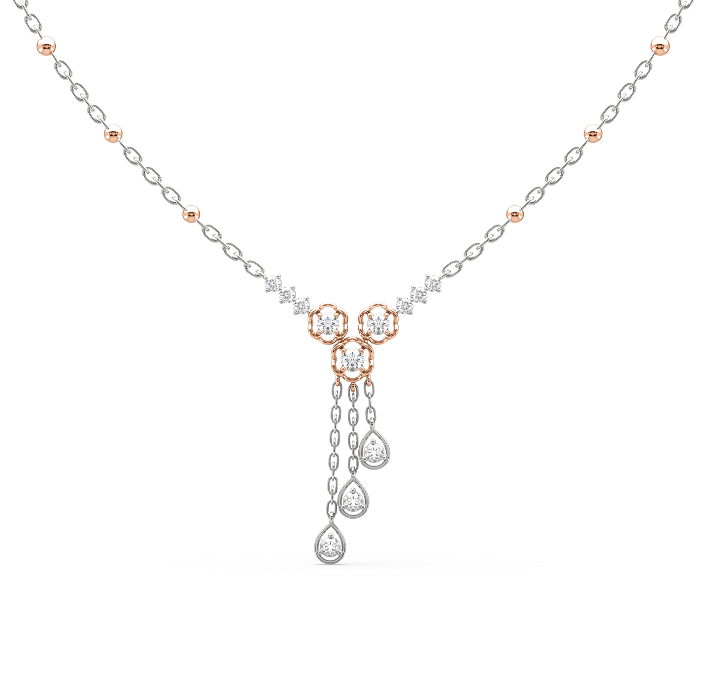 Evie Flower Diamond Necklace